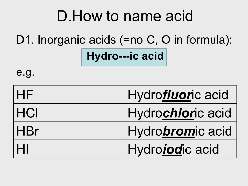 What is HBr acid?